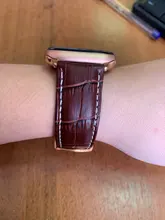 Correa para Apple watch 6, banda de 44mm, 40mm, hebilla de mariposa, Iwatch, 42mm, 38mm, pulsera de cuero para series 5 4 3 2 SE