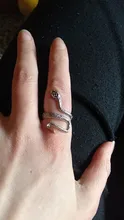 1 pieza nuevo europeo Retro Punk muy grandes espíritu anillo de serpiente de la personalidad de la moda estereoscópico anillo ajustable con apertura de la joyería