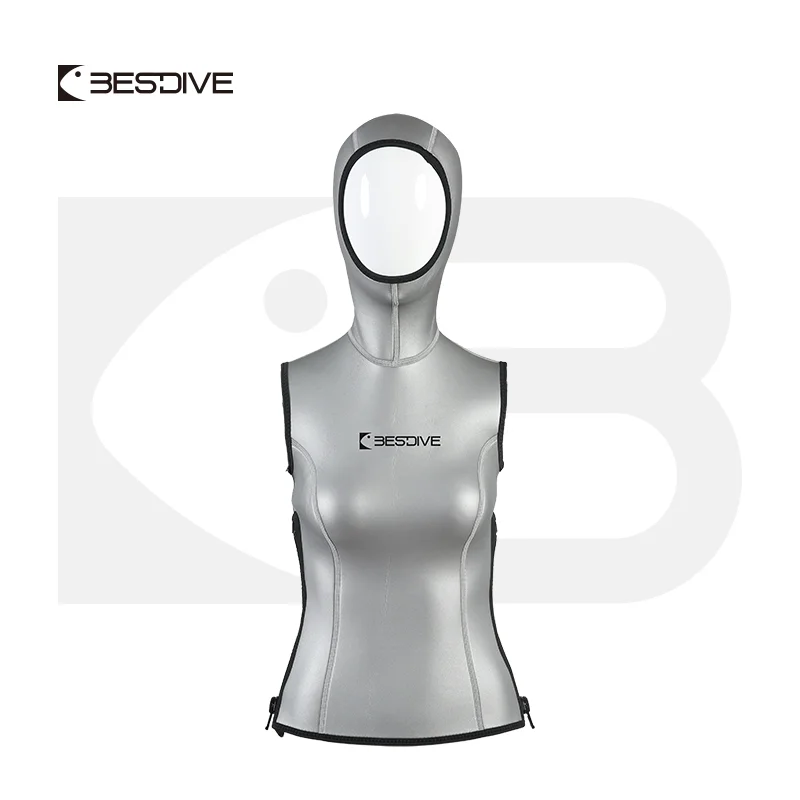 Bestdive Womens Wetsuit Hooded Vest 3mm Smooth-Skin Yamamoto Neoprene Diving Vest with Hood Side-Zipper for Women Diving Surfing
Bestdive Womens Wetsuit Hooded Vest 3mm Smooth-Skin Yamamoto Neoprene Diving Vest with Hood Side-Zipper for Women Diving Surfing