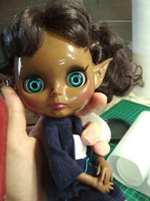 24 unids/lote 14mm Blyth muñeca ojos de Chips de vidrio delgado pupila ojo DIY accesorios BT109