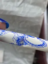 EZONE chino escrito cepillo azul blanco diseño de porcelana cepillo caligrafía china pincel para pintar con acuarelas múltiples cabellos