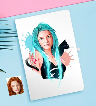 Personalized Cat Girl Caricature Of White notebook-1
Personalized Cat Girl Caricature Of White notebook-1