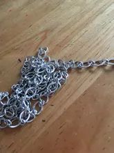 Cadenas ovaladas de acero inoxidable hechas a mano, accesorios para fabricación de joyas y collares, 1M
