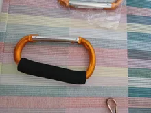 Mosquetón grande de aleación de aluminio en forma de D, mango suave de liberación rápida, gancho de hebilla para llavero, para acampar al aire libre, 1 ud.
