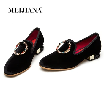 MEIJIANA Spring Black Loafers Women Genuine Leather Boat Shoes Metal Decoration Casual Heels Female White Loafer Shoes
MEIJIANA Spring Black Loafers Women Genuine Leather Boat Shoes Metal Decoration Casual Heels Female White Loafer Shoes