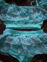 Trajes de baño de poliéster para niñas, ropa de baño de dos piezas, Traje de baño Floral, 3 a 15 años