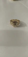2021 de moda Hiphop ajustable de oro de 14k zirconia chapado AAA A-Z carta anillo reloj cuadrado declaración inicial de oro anillos para las mujeres