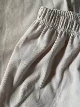 HOUZHOU-pantalones de pana de pierna ancha para mujer, pantalón de estilo coreano, suave, color rosa, de talla grande, negro, para primavera, 2021