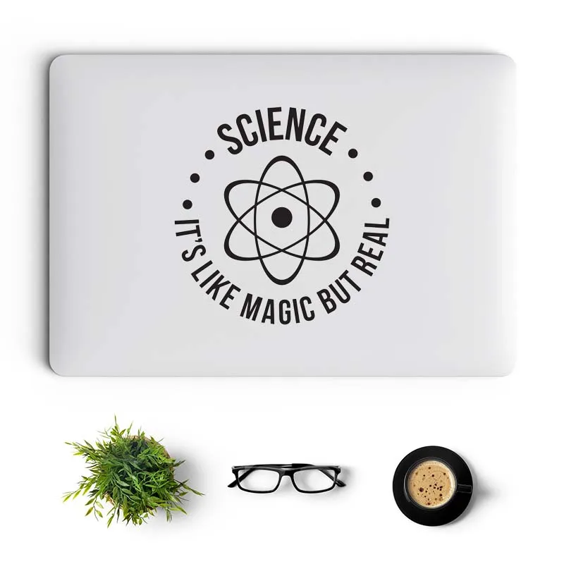 

Science Humor Quote Atom Laptop Sticker for Macbook Pro 14 16 Retina Air 13 15 Inch iPad Vinyl Mac Book Skin HP Notebook Decal