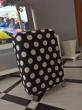 Funda de maleta de moda de alta elasticidad, accesorios esenciales para maleta de 18-32 pulgadas con forma de corazón de amor geométrico, cubierta antipolvo