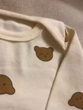 Body de manga larga para bebés recién nacidos, ropa con impresión de caricatura de oso, conjunto de ropa informal, trajes de 2 piezas, primavera y otoño