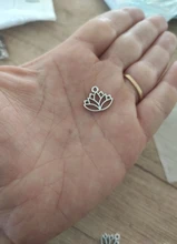 Cabeza de flor de loto de tres colores, colgante de Yoga para meditación, fabricación de joyas artesanal, 14x16mm, 20 Uds.