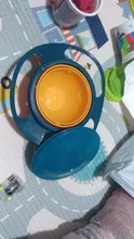 Tazón universal tipo Gyro a prueba de derrames para niños, plato giratorio infantil con diseño, práctico con rotación de 360 grados, platos de alimentación sólidos