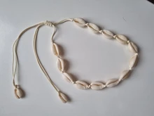 Caliente Concha Collar de conchas marinas de la joyería de las mujeres de verano de playa Concha gargantilla bohemio cuerda Cowrie collares de abalorios Collar hecho a mano de la mujer