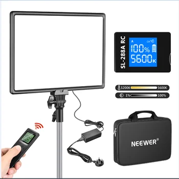 Neewer LED Video Light Panel with 2.4G Remote Control, 45W 4800LM Bi-color Dimmable Soft LED Light for YouTube TikTok Game Video
Neewer LED Video Light Panel with 2.4G Remote Control, 45W 4800LM Bi-color Dimmable Soft LED Light for YouTube TikTok Game Video
