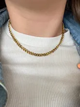 Cadena de eslabones cubanos estilo Hip Hop para hombre y mujer, gargantilla de acero inoxidable, Punk, 3mm/5mm/7mm