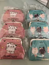 Monedero de gato de dibujos animados para mujer, mini carteras de mujer, bolso de mano, monedero con cerrojo, monedero
