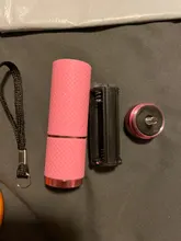 Mini lámpara portátil UV 9 LED Morado para secado de uñas, linterna para esmalte de uñas en Gel artístico, herramientas de máquina