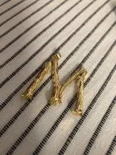 Lost Lady-collar con 26 letras de bambú y Metal dorado para mujer, colgante con inicial del alfabeto, cadena de eslabones, regalos de joyería