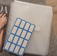 Archivador de plástico transparente con 11 orificios, 5 uds., tamaño de las letras, 8 1/2x11, bolsas de papel para archivador de 2/ 3/4 anillos