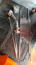 Alta calidad 100CM tres polos latón iluminación Rod desmontable equipo de protección pararrayos para la casa del tanque de la torre