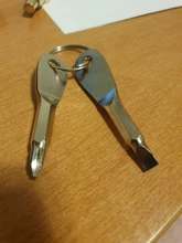 Llavero de bolsillo Multiherramienta Precisión en forma de llave Acero fundido mini Destornillador Phillips ranurado Edc Accesorios para mochila multifunción