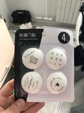 4 Uds tapones de puerta manejar a prueba de golpes a prueba Almohadillas Adhesivas pomo de la puerta cerradura Protector parachoques tapones de la pared de la nave de la gota de silicona