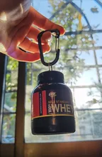 Mini botella de medicina con embudo de salud, mezclador de proteína en polvo, con llavero, deportiva al aire libre, taza de agua pequeña