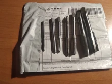 Alta calidad 7 unids/set Acero de cojinete cónico HSS M3-M12 máquina espiral punto recto estriada de rosca de tornillo broca manual