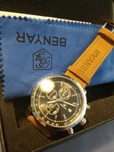 BENYAR-reloj deportivo de lujo para hombre, cronógrafo de cuero, resistente al agua, de pulsera, militar, de cuarzo, saat