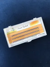 Pestañas postizas individuales tipo profesional, extensiones de pestañas en grupos para colocar individualmente en forma de racimo de 60 unidades, maquillaje profesional