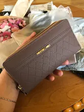 Cartera larga de piel sintética para mujer, monedero cartera borla, tarjetero, bolso de mano tipo monedero