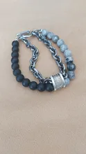 Pulsera de acero inoxidable con cuentas de ojo de tigre para hombre, cadena de eslabones de acero inoxidable, brazalete de Yoga, joyería para hombre 2020