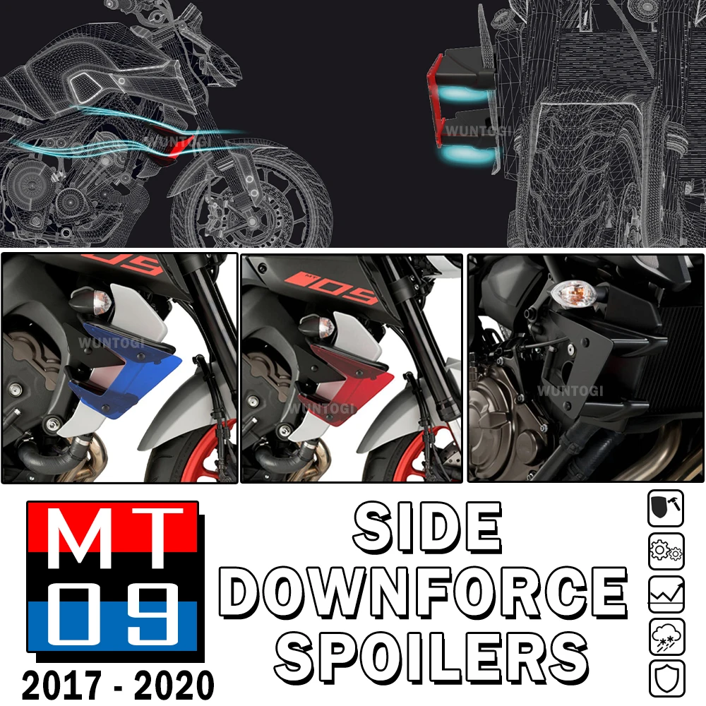 Мотоциклетные Спойлеры Downforce для Yamaha MT-09 MT09 MT 09 2017-2020, Обтекатели с боковым снижением силы, обнаженные спойлеры, боковой дефлектор
Мотоциклетные Спойлеры Downforce для Yamaha MT-09 MT09 MT 09 2017-2020, Обтекатели с боковым снижением силы, обнаженные спойлеры, боковой дефлектор