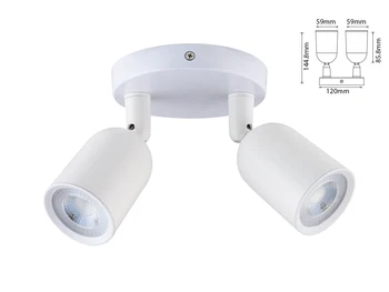 V-TAC LP7981 Portafaretto GU10 head double round ceiling light adjustable mount ceiling lights white color SKU-7981
V-TAC LP7981 Portafaretto GU10 head double round ceiling light adjustable mount ceiling lights white color SKU-7981
