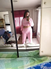 Chándal con estampado de letras para niña, conjunto de Top corto con capucha, pantalones para correr, chándal, conjunto de dos piezas para Fitness