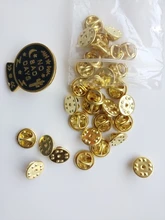 30 unids/pack seguridad broche cerradura caucho Metal de pines botón hebilla hebillas para pin broche base accesorios de la joyería