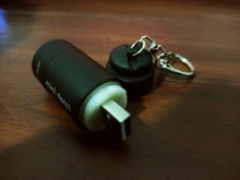 1 Mini llavero linterna de bolsillo USB recargable LED lámpara linterna de luz impermeable