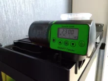 Alimentador automático inteligente para peces, Accesorios para tanque de Acuario, dispensador de alimentación automática para peces, 200ML