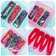 Pasadores hechos a mano, Moldes de resina epoxi de silicona, pasador de pelo de cocodrilo acrílico, herramientas de fabricación de joyas