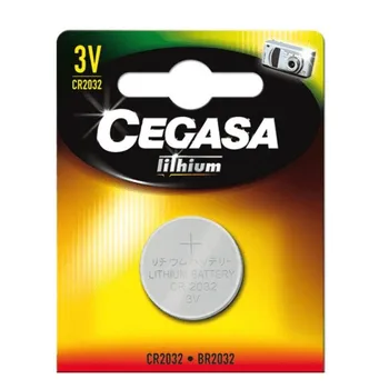 Lithium Button Cell Battery Cegasa CR2032 3V 
Lithium Button Cell Battery Cegasa CR2032 3V