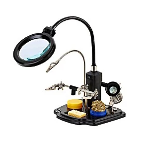 Magnifier kromatech desktop 2,5/4x, 85/21mm, on a flexible tripod with a holder and illumination (16 led) te-802
Magnifier kromatech desktop 2,5/4x, 85/21mm, on a flexible tripod with a holder and illumination (16 led) te-802