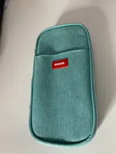 Angoo-Estuche clásico de bolsillo para bolígrafos, bolsa de almacenamiento de papelería plegable, organizador para viaje de cosméticos, para estudiantes, A6449