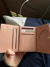 Mini cartera con lazos bonitos para mujer, Tarjetero con broche, monedero de mano, de cuero PU, a la moda, novedad