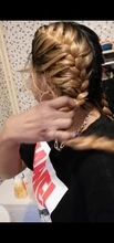 Anogol-trenzas dobles prearrancadas pelo sintético con malla frontal y pelo de bebé, color negro, marrón, raíces oscuras, Rubio degradado