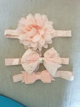 Diadema elástica de flores para bebé, accesorios de fotografía, 3 uds.