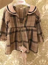 Vestido de princesa a cuadros para niñas, ropa de cumpleaños para bebés de 0 a 2 años, otoño 2021