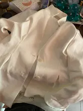 Blazer Clothing TWOTWINSTYLE Long-Sleeve White Elegant Women Minimalist Female Fashion