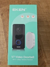 EKEN-timbre inteligente V7, cámara IP 1080P, timbre de puerta de teléfono para apartamentos, alarma IR, intercomunicador de seguridad inalámbrico, WIFI, vídeo