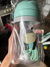 Botella de alimentación de bebé de 250ML, vaso de silicona a prueba de fugas para niños, vasos de paja con dibujos animados, recipientes con mango
